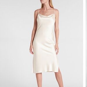 Satin Cowl neck slip dress